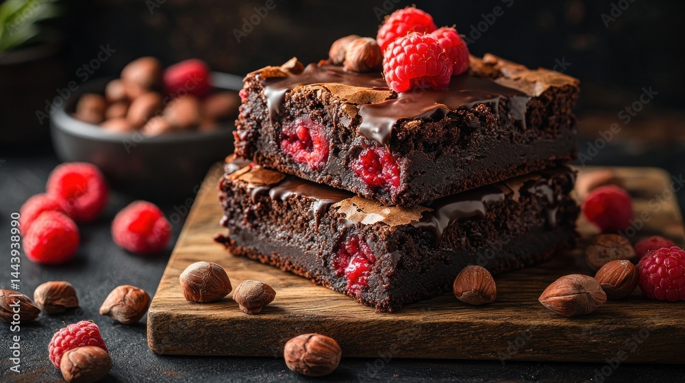 Chocolate raspberry brownies
