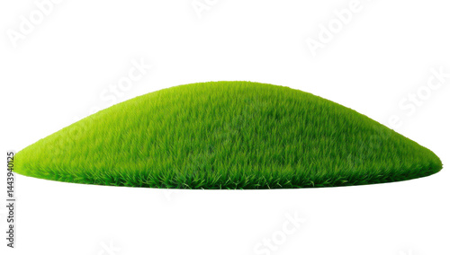 Colina con pasto verde aislada sobre fondo transparente. PNG.  photo