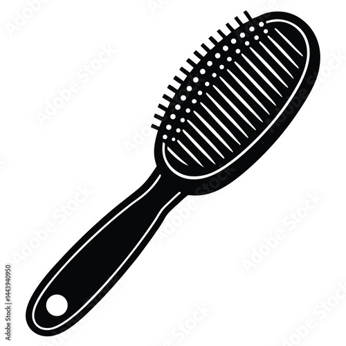 isolated pet hairbrush on white background 