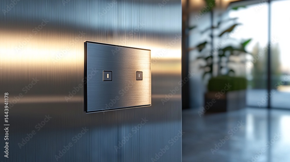 Modern Light Switch on Wall with Contemporary Design in Lobby Setting