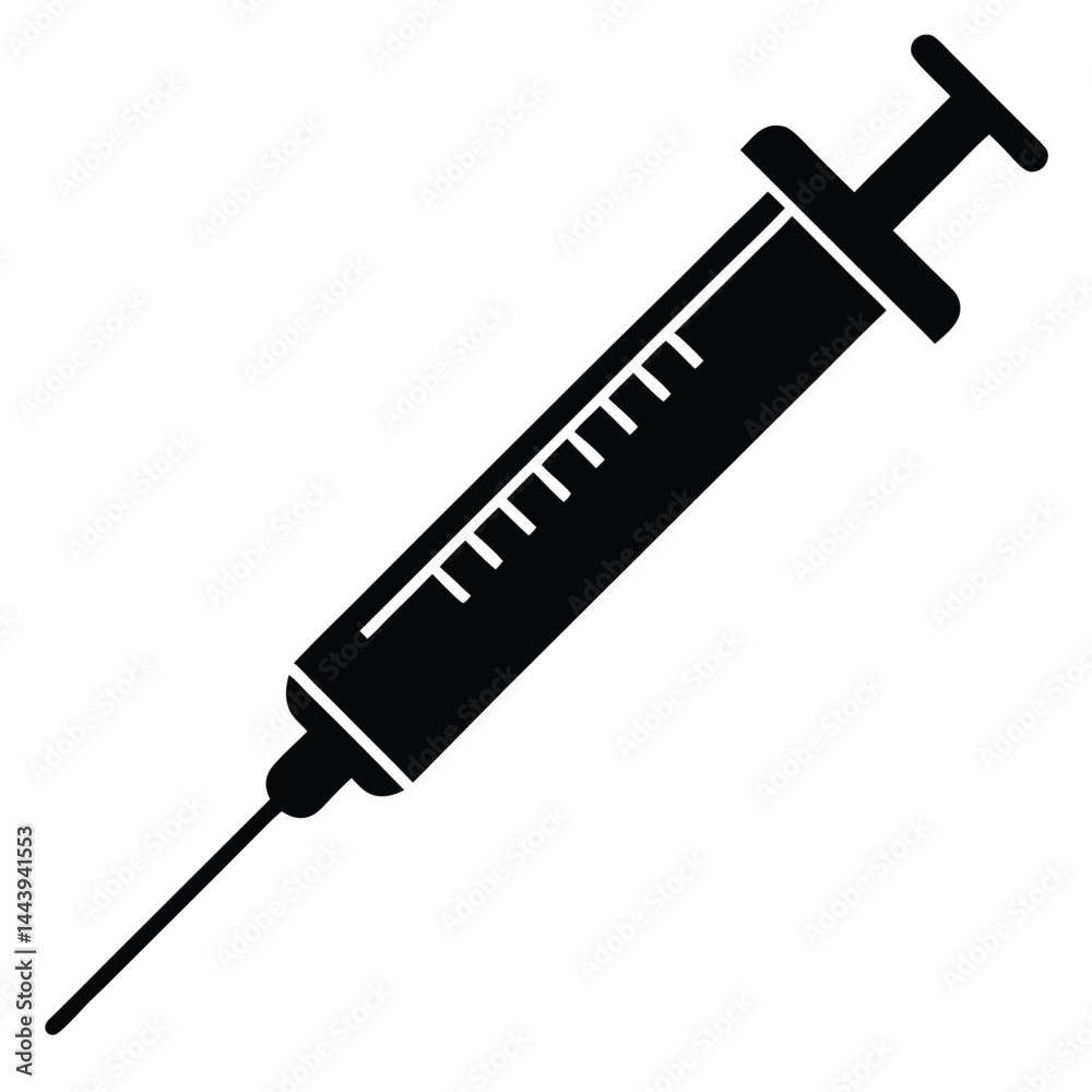 Fototapeta premium isolated pet vaccination syringe on white background