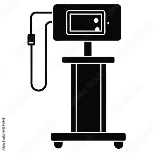 isolated veterinary x ray machine on white background