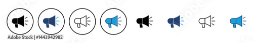 Megaphone icon vector. Loudspeaker icon vector.