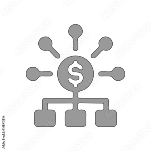 grey dolar budget icon