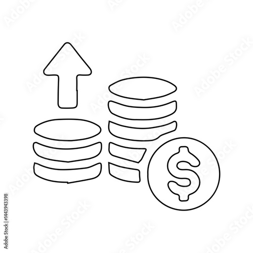 white dolar earnings icon
