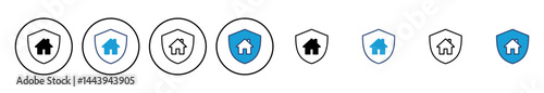 home insurance icon vector. home protection icon