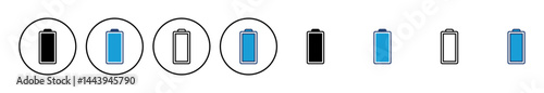 Battery vector icon. battery charge level. battery Charging icon