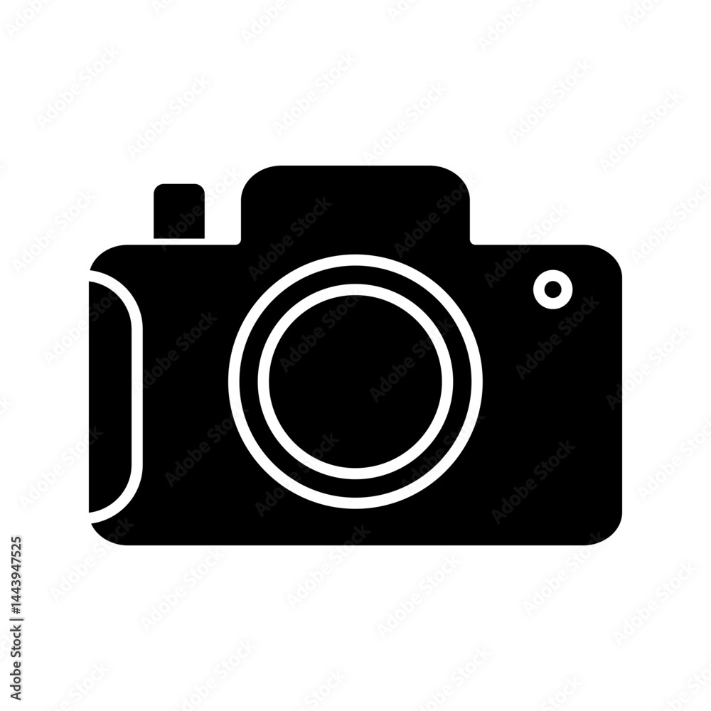 Camera Icon in trendy flat style isolated on grey background. Camera symbol for your web site design, logo, app, UI. Vector illustration, EPS10. Camera Icon in trendy flat style isolated on grey background. Camera symbol for your web site design, logo, app, UI. Vector illustration, EPS10.