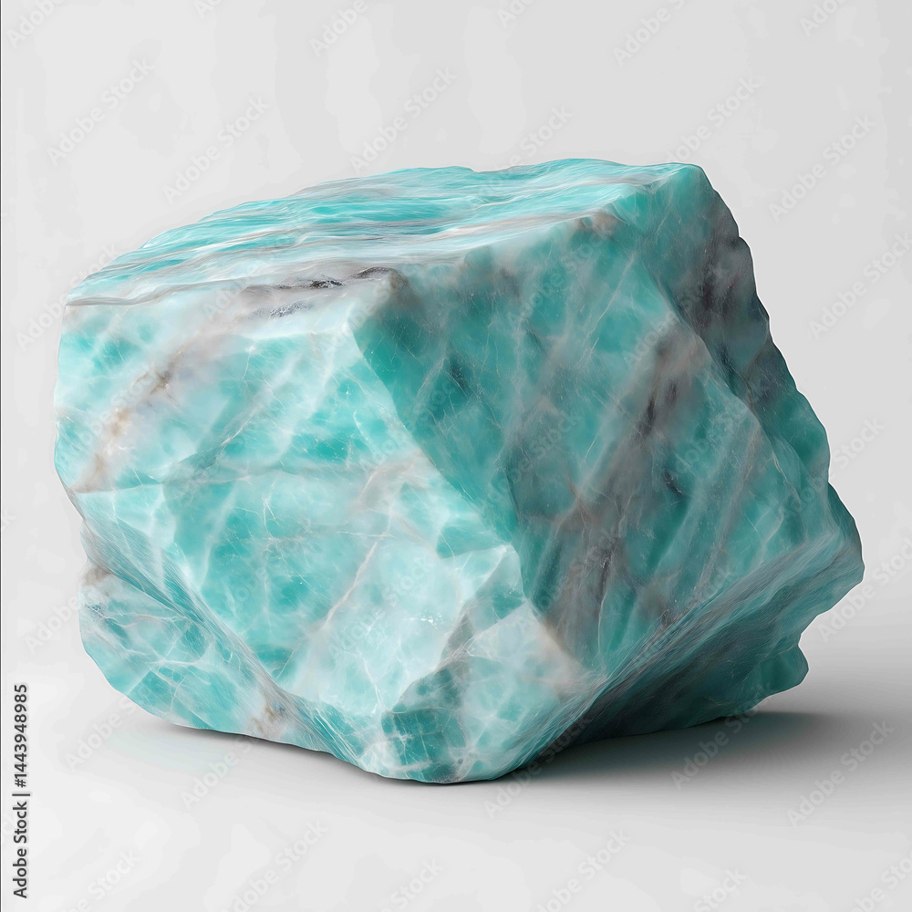 Amazonite in white background photo realistic Amazonite in white background photo realistic