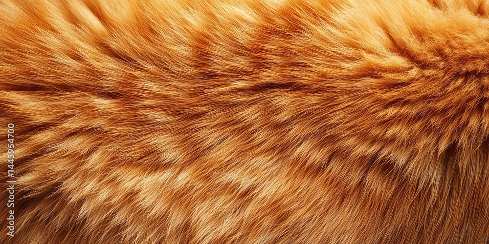 Fototapeta premium Orange cat fur texture background
