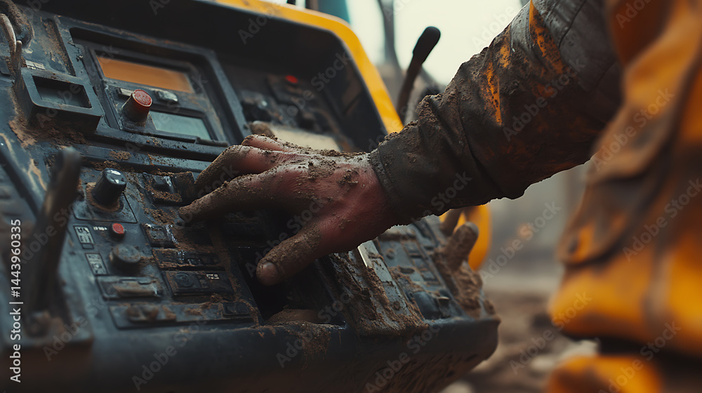 custom made wallpaper toronto digitalMuddy Hand Operating Industrial Machinery