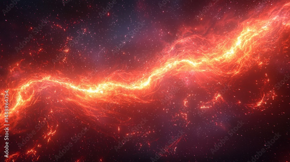 Fiery cosmic energy stream Fiery cosmic energy stream