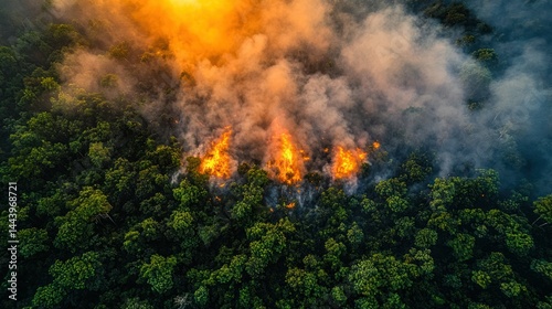 Forest fire devastation
