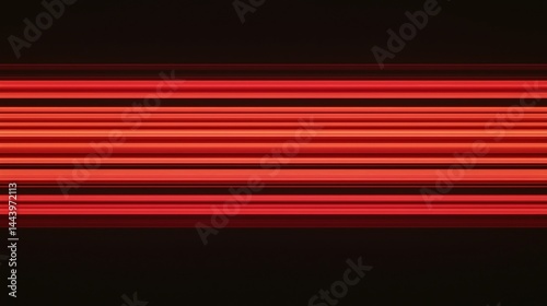 Horizontal glowing red lines on a black background create a vibrant, abstract, and futuristic visual effect.
