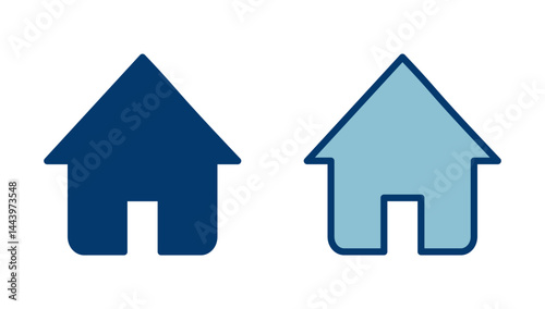 Home icon vector isolated on white background. House vector icon. Address