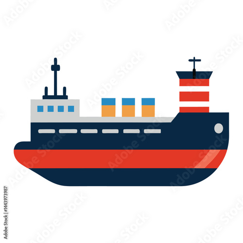 Oil tanker icon on white background