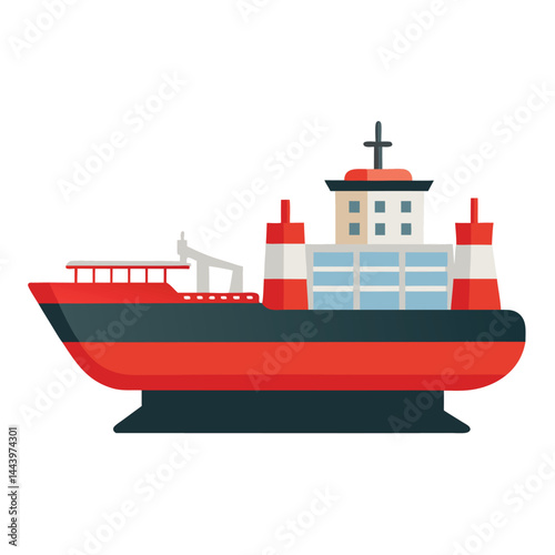 Oil tanker icon on white background