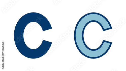 Copyright icon vector isolated on white background. copyright symbols
