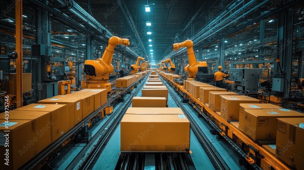 Automated Warehouse: High-Tech Logistics and Robotic Efficiency in Modern Manufacturing Automated Warehouse: High-Tech Logistics and Robotic Efficiency in Modern Manufacturing