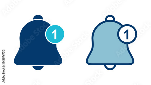 Bell Icon vector isolated on white background. Notification symbol. Bell vector icon