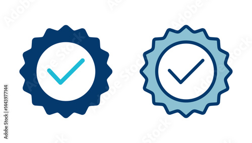 Approved icon vector isolated on white background. Certified Medal Icon vector. check mark