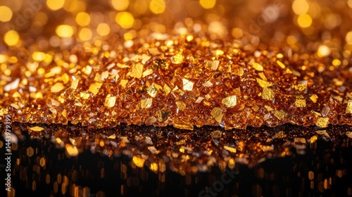 Obraz na płótnie Golden sparkle texture w salonie
