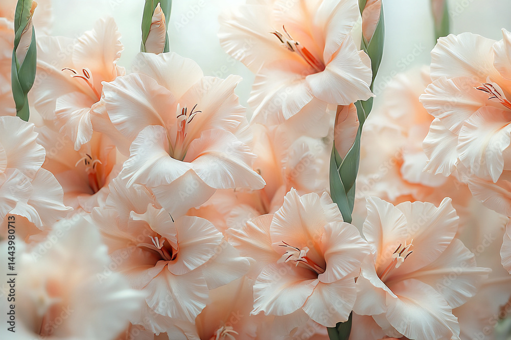 name : graceful warm pastel gladiolus wall, mystical macro spike, name : graceful warm pastel gladiolus wall, mystical macro spike,