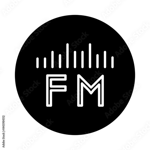 Fm glyph icon