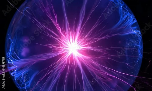Stunning Plasma Globe with Vibrant Lightning Effects and Colors