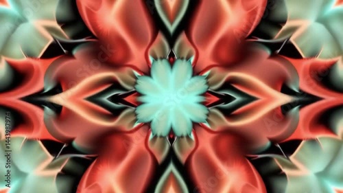 Colorful Abstract Rotating Patterns with Symmetrical Designs