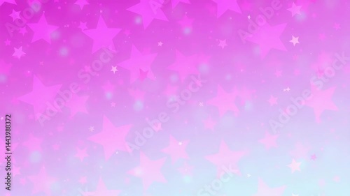 Vibrant Pink Background with Stars and Soft Light Effects