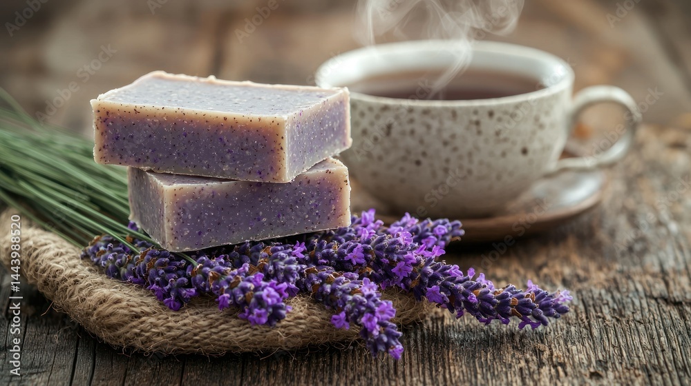 Lavender soap and tea