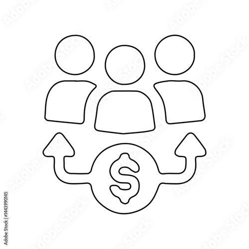 white dolar dividens icon