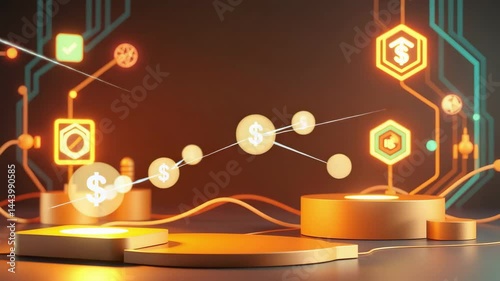 Modern Abstract Technology Background with Geometric Elements