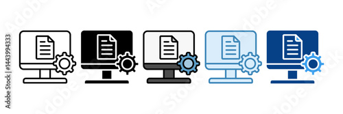 System Icon Set Multiple Style Collection