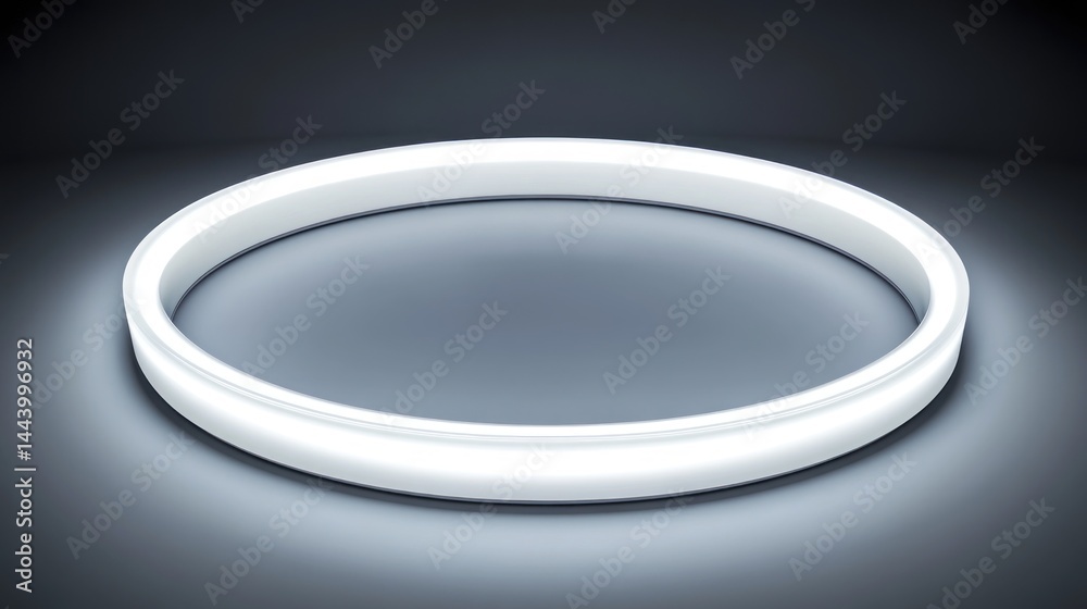 Circular, illuminated light ring, shot. Circular, illuminated light ring, shot.
