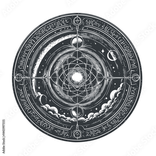Magical Representation of an Ancient Stone Circle Surrounded by Nature, Evoking Mysticism and Spiritual Power