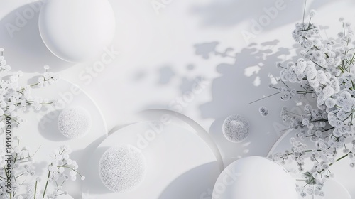 Creative White Nordic Style Background Design: Modern, Minimalist, and Functional for Various Projects