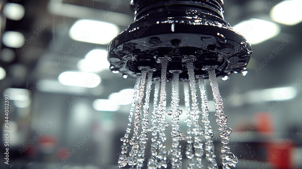 Modern shower head close-up
