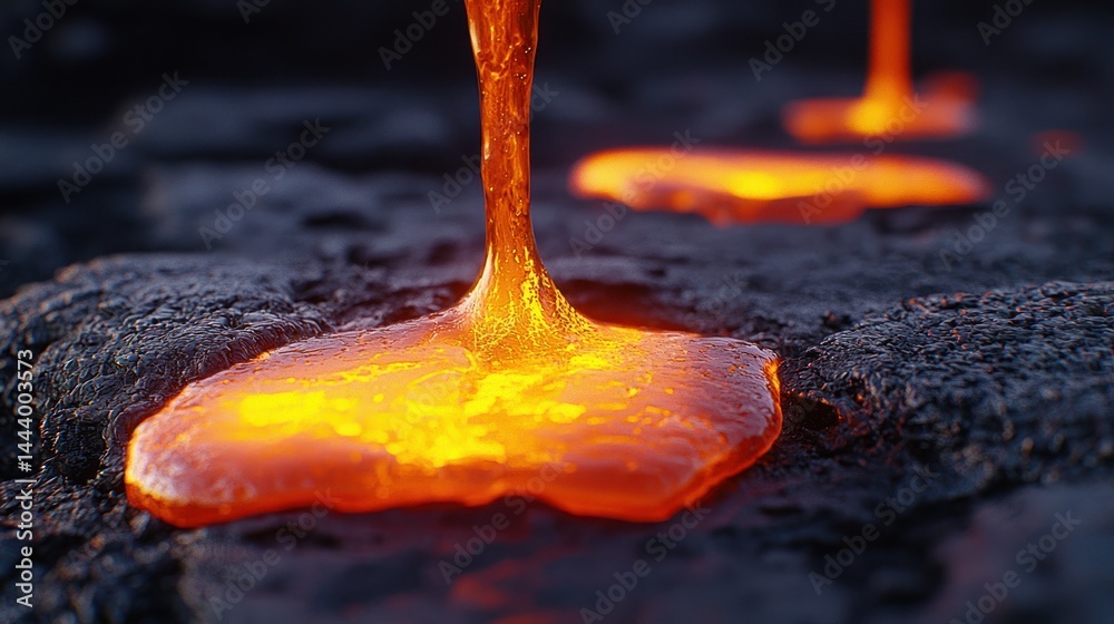 Molten Lava Flowing