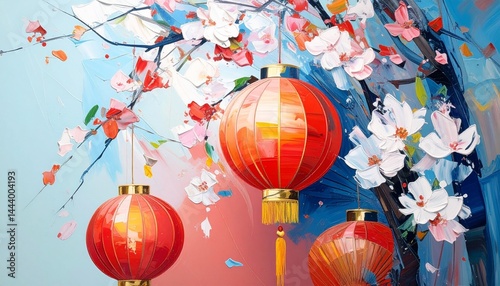 Wallpaper Mural Chinese New Year background. Gong Xi Fa Cai ornaments Torontodigital.ca