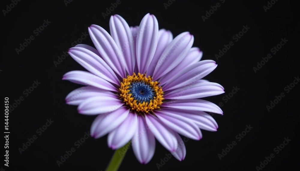 Blooming purple flower nature close-up isolated on black background captivating beauty macro photography Blooming purple flower nature close-up isolated on black background captivating beauty macro photography