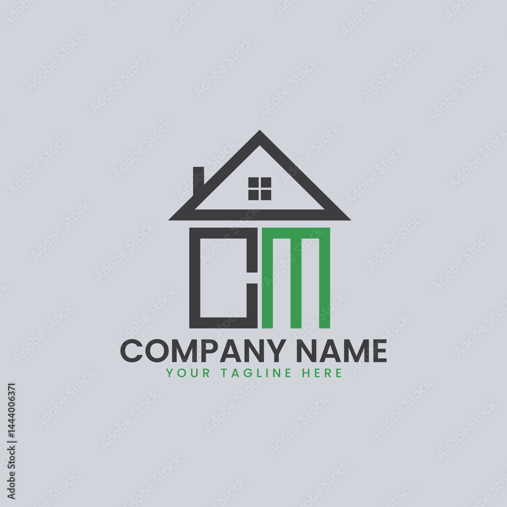 Modern Real Estate Alphabet Logo House Icons Modern Real Estate Alphabet Logo House Icons