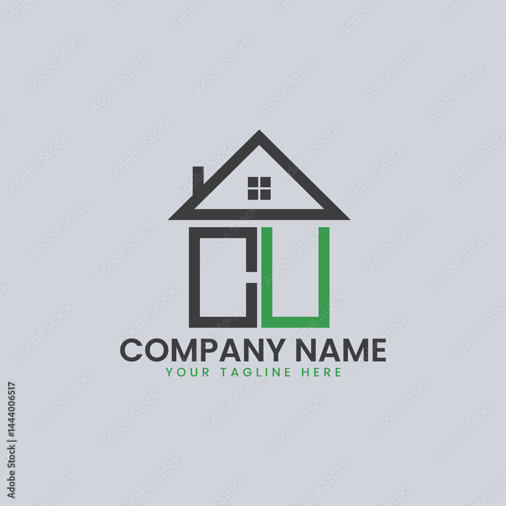 Modern Real Estate Alphabet Logo House Icons Modern Real Estate Alphabet Logo House Icons