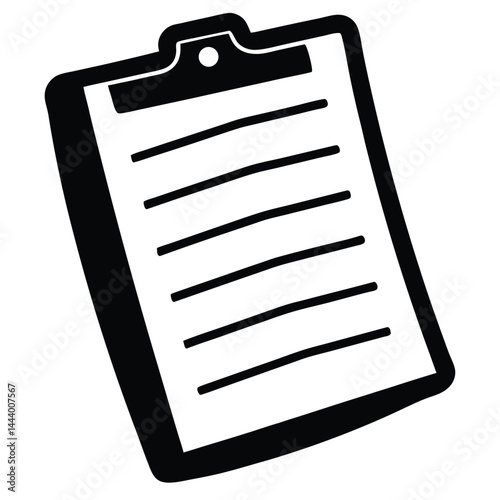 Isolated Black Vector cue sheet With White Background