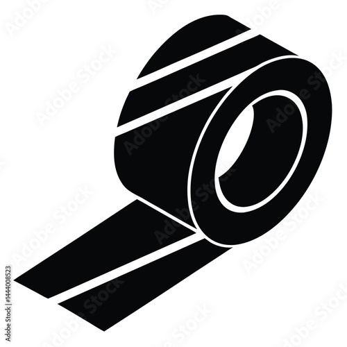 Isolated Black Vector floor tape marks With White Background