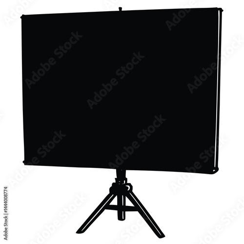 Isolated Black Vector green screen With White Background