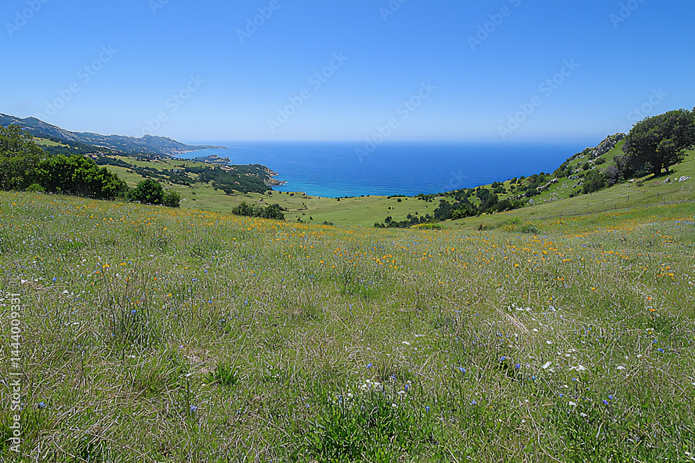 Obraz premium summer's expansive azure vista (wide view),