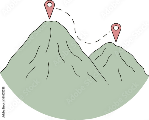 Mountain Route Illustration