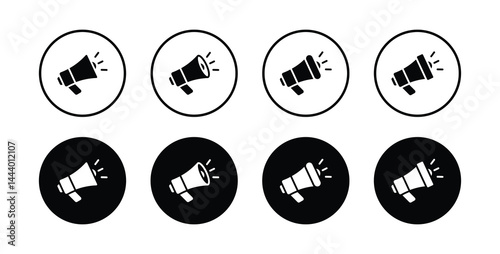 Megaphone icon set vector illustration
